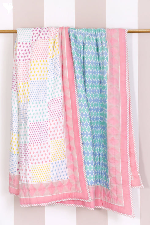 Mulmul Cotton Quilt in Block Print